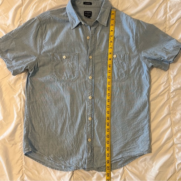 JCrew Chambray Denim Short Sleeve Shirt (M) - Picture 6 of 6